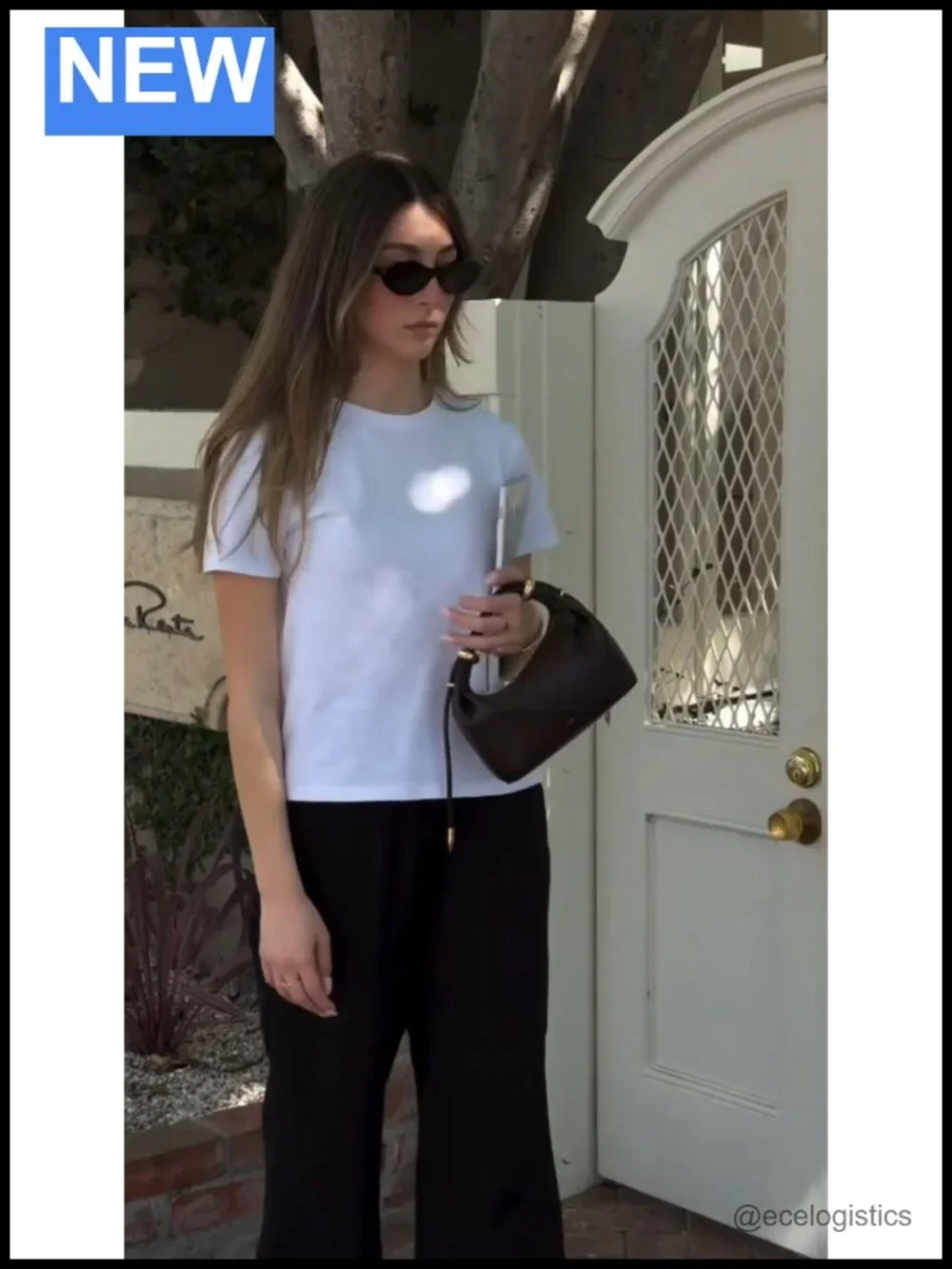 Vegan Leather Top Handle Satchel Bag with Gold Hardware, Crossbody